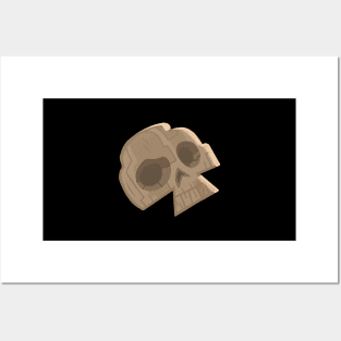 TD Duncney - Wooden Skull Posters and Art